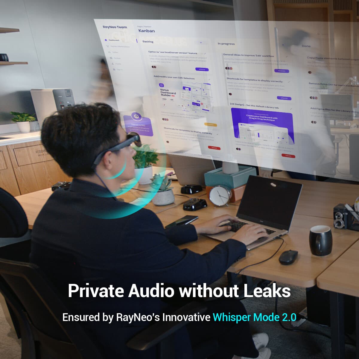 RayNeo Air 2 AR Glasses - Smart Glasses with 201" Micro OLED  (Very Good) 2