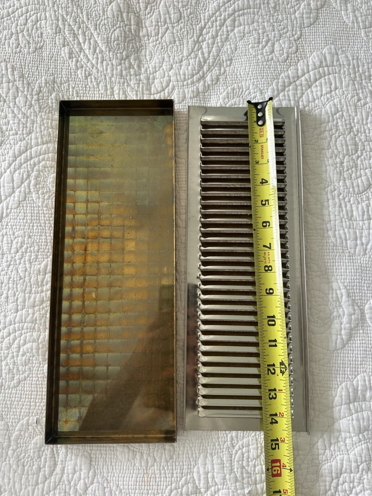 Micro Matic 15" SS/PVD Brass Surface Mount Drain Tray, Bar/Beer Drain Custom Sz 3