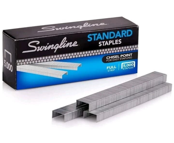 100,000 Swingline S.F. 1 Standard Chisel Point 210 Full Strip Staples 5,000/Box 3