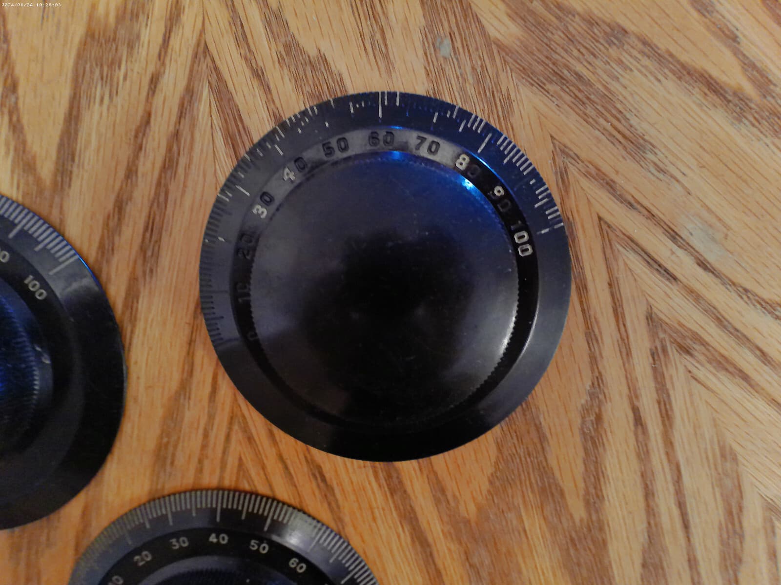 Lot of 3 Vintage Bakelite Radio Dials (3 7/8ths " Dia.) 5