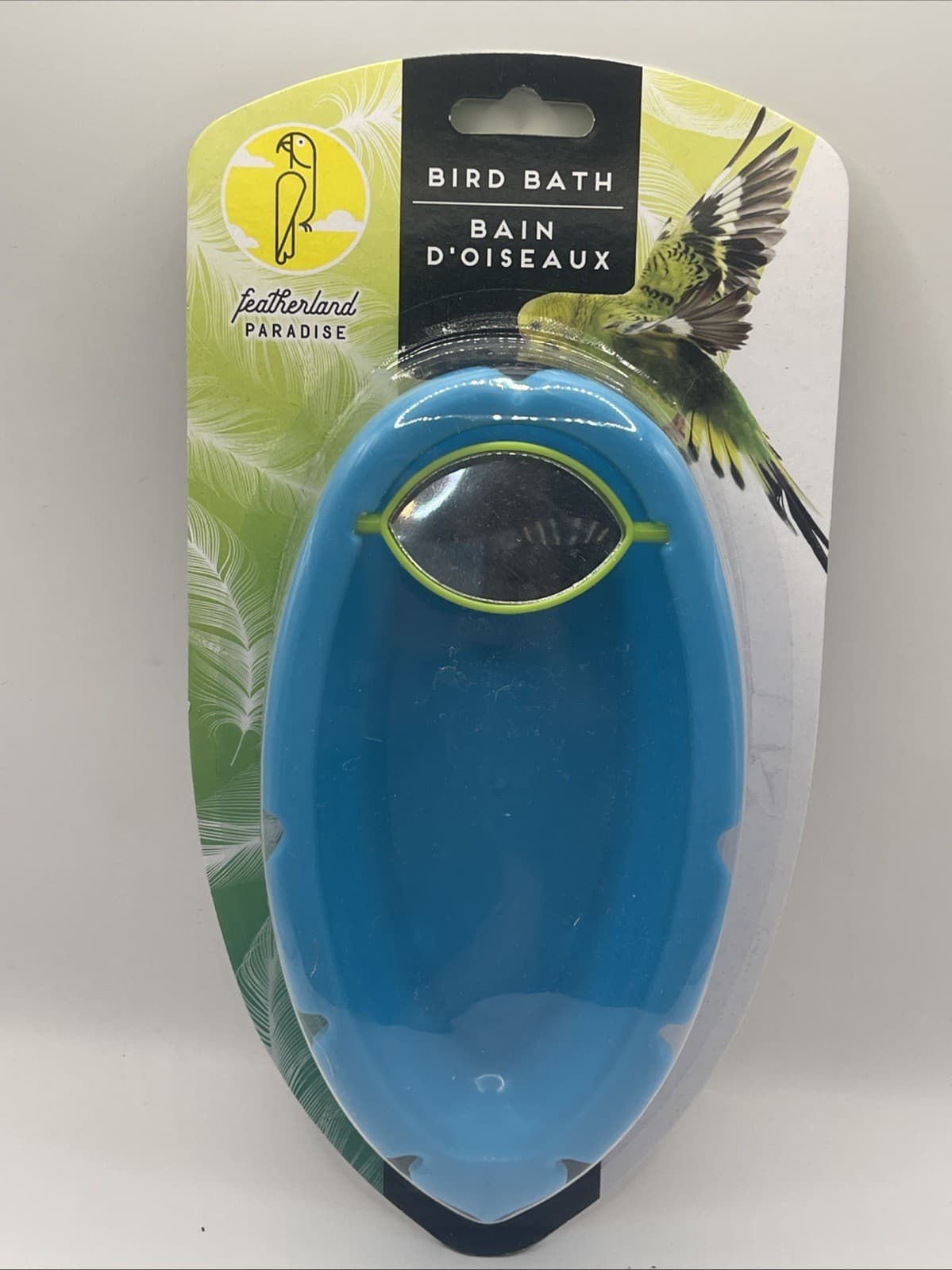 Caitec Featherland Paradise Birdie Bird Bath Tub For Small Birds With Mirror New