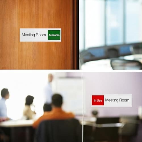  Practical Meeting Room Door Sign - In Use and Available Indicator - Sliding  5