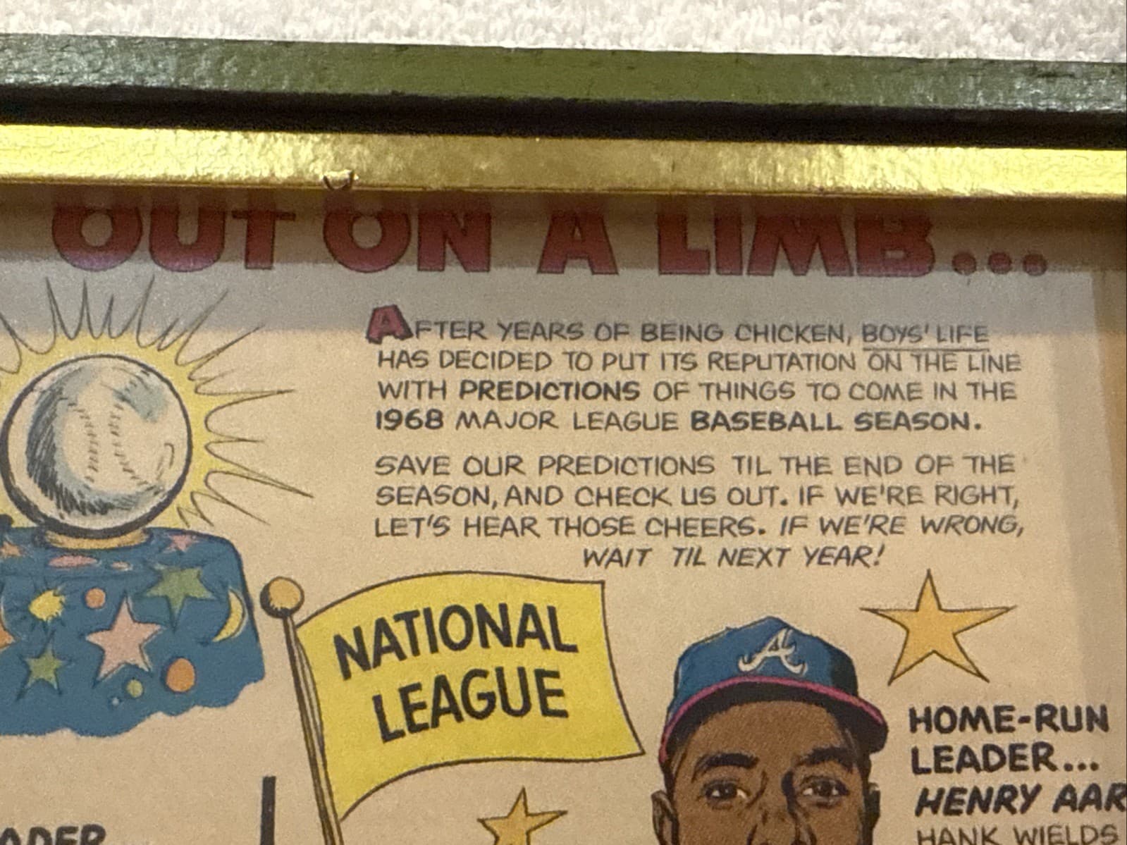 RARE 1968 Harmon Killebrew, Tony Oliva, Roberto Clementa, Hank Aaron Piece, LOOK 2