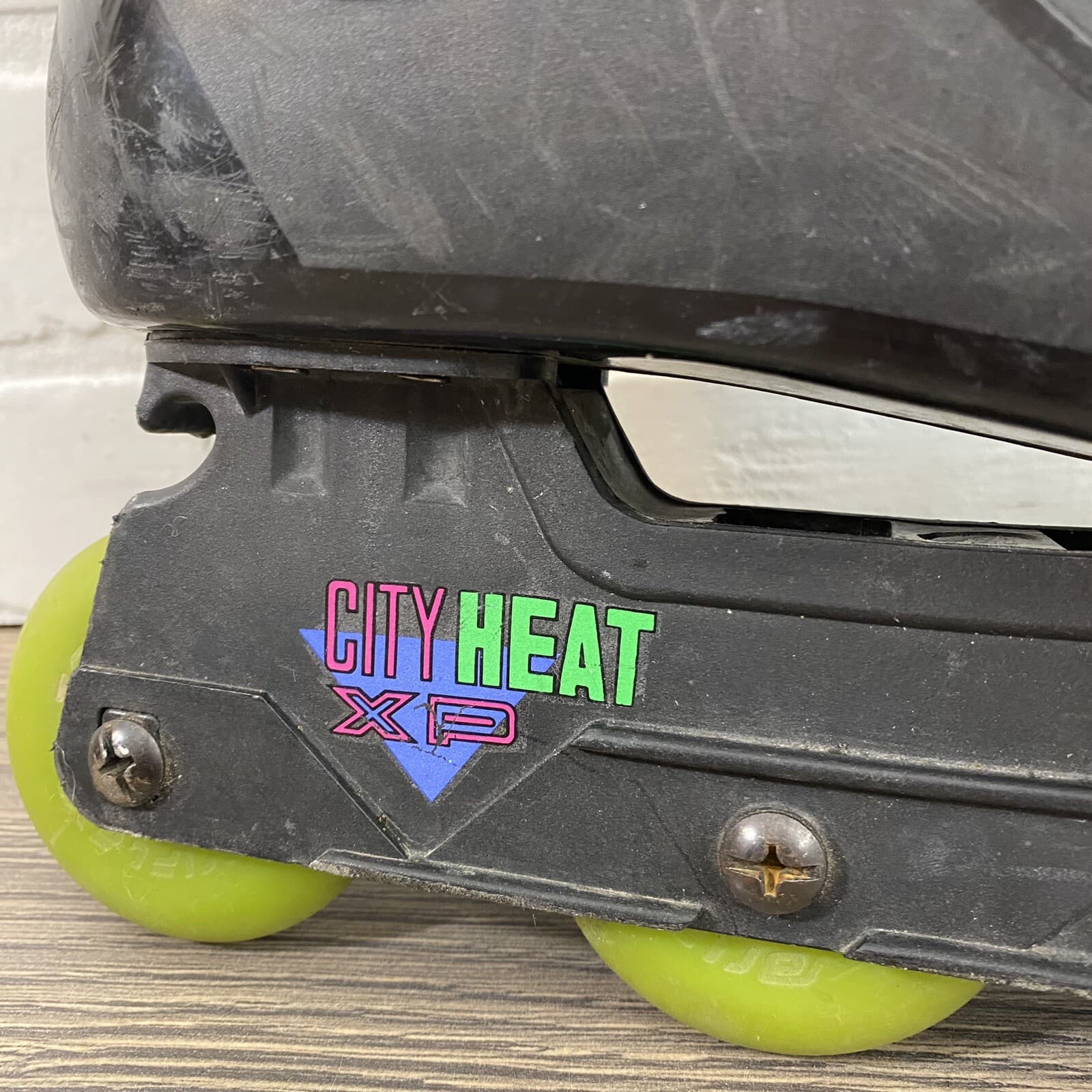 Vintage Variflex City Heat Xp Black Green Purple Inline Skates Sz Unknown Read 3