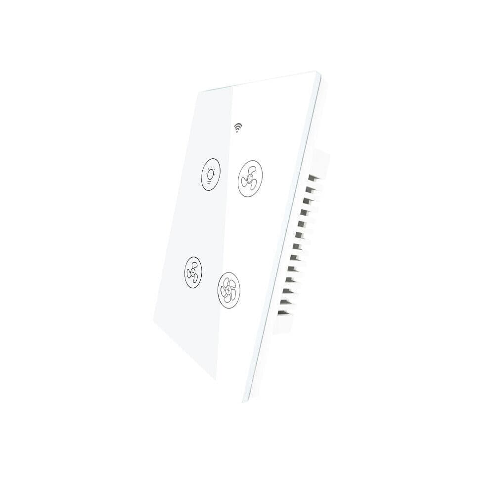 MOES WiFi RF Smart Ceiling Fan Light Switch Wall Touch Glass Panel Alexa Google 2