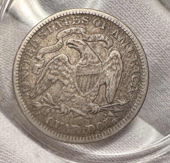 1877 Seated Liberty Quarter VF Very Fine 2