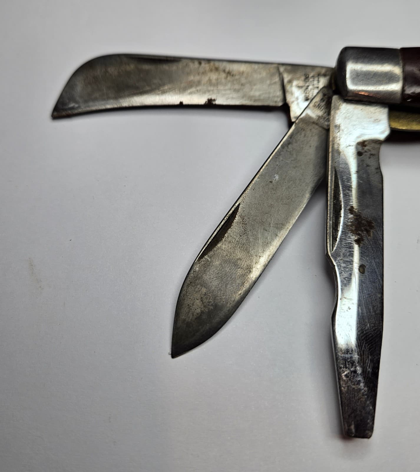 Vintage M Klein & Sons Chicago USA 3 Blade Pocket Knife 4