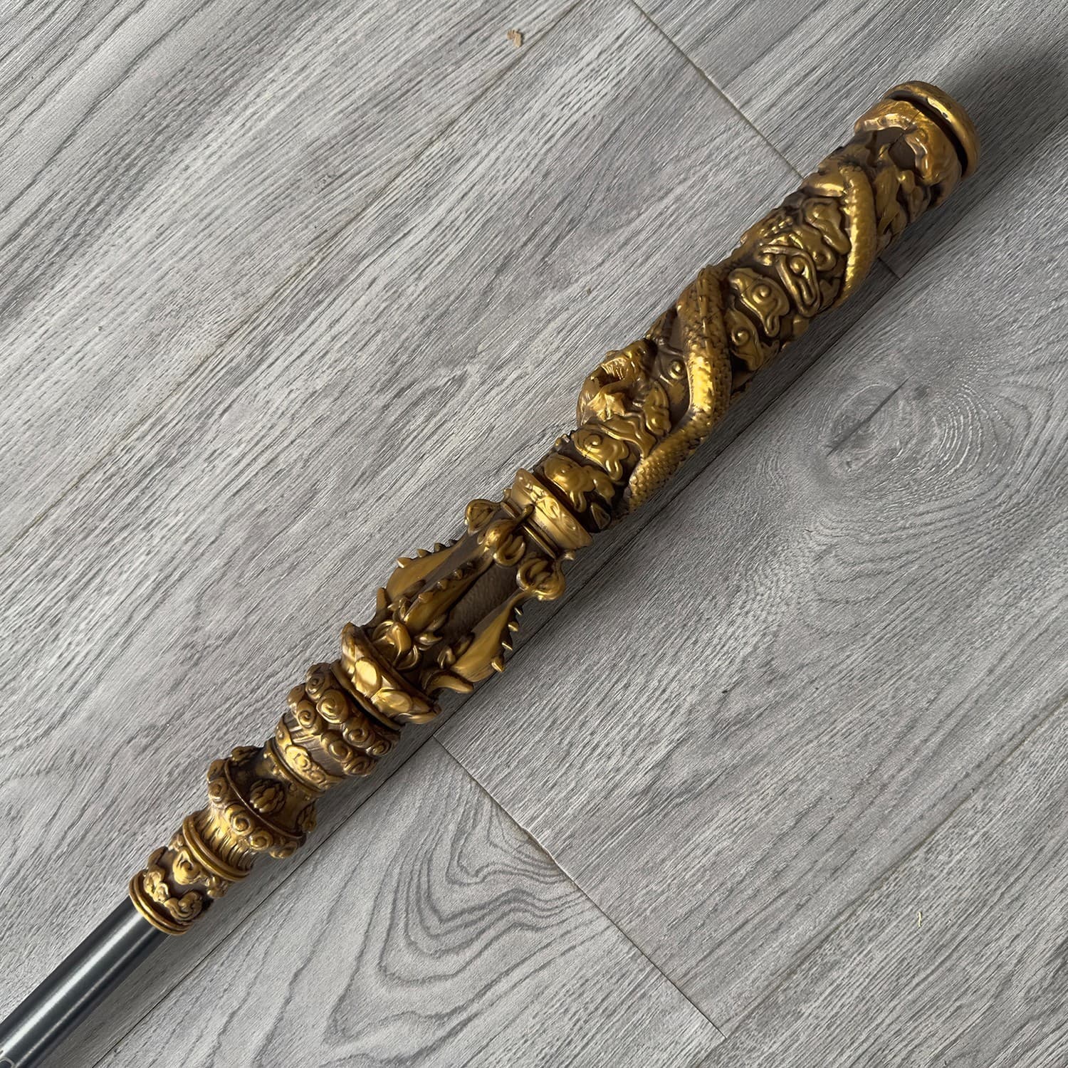 Black Myth Wukong,full length 1.7m retractable aluminum alloy golden band weapon 4