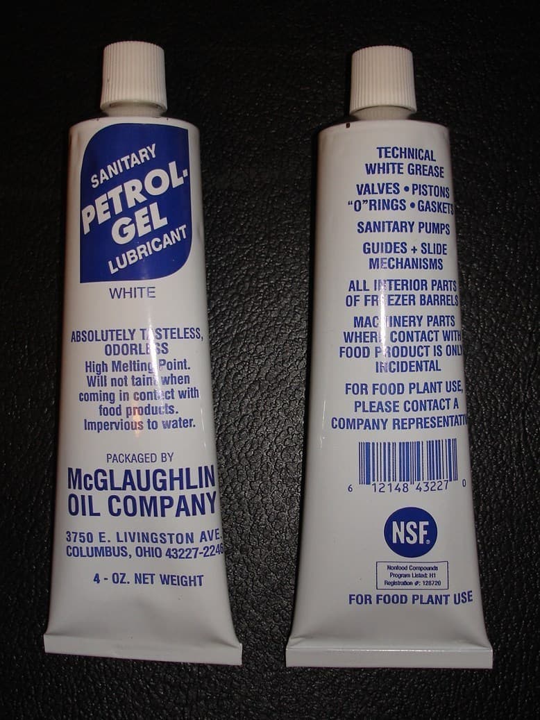 PETROL-GEL KEG LUBE  FOOD GRADE SANITARY LUBRICANT O-RING WHITE PETRO LUBE 4