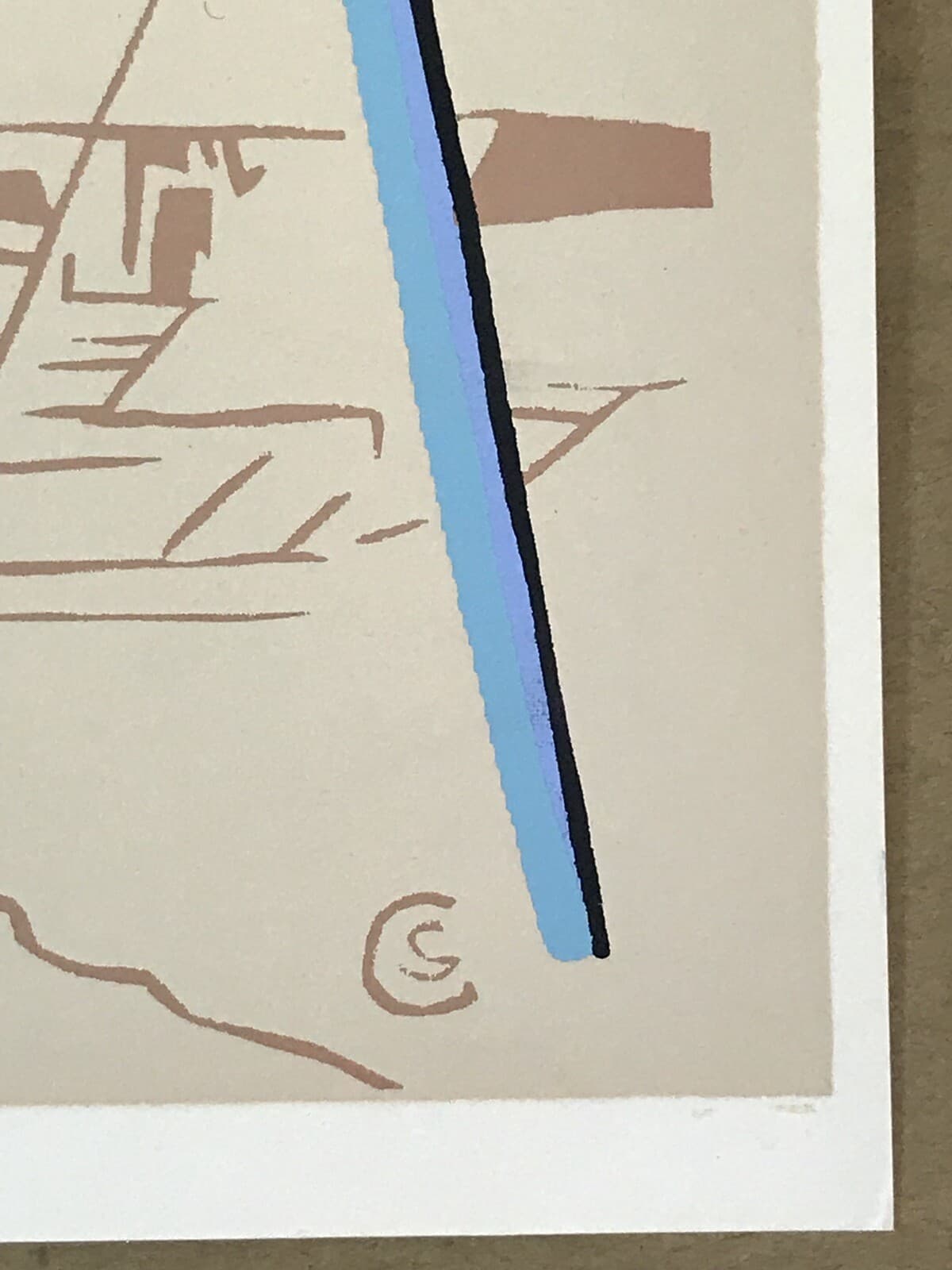 Vintage SILKSCREEN American Indian Hopi Kachina Mongwa Great Horned Owl by CS 6