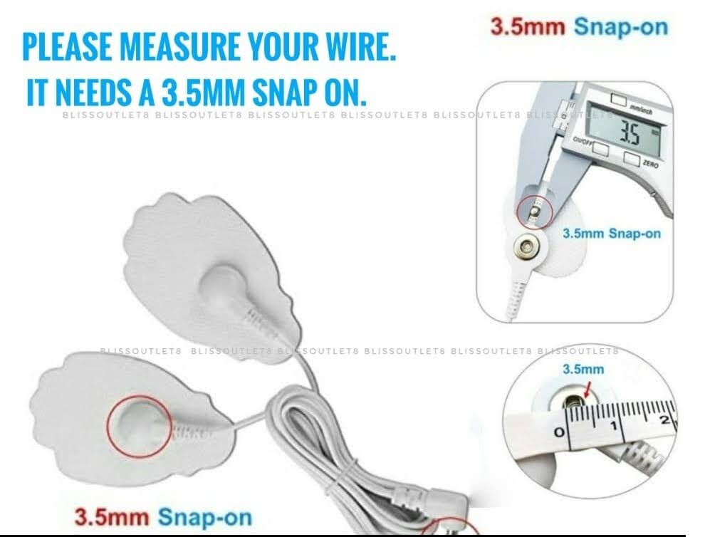 TENS Extra Large Snap On Electrode Pads (6) FOR truTENStronic Massagers 2