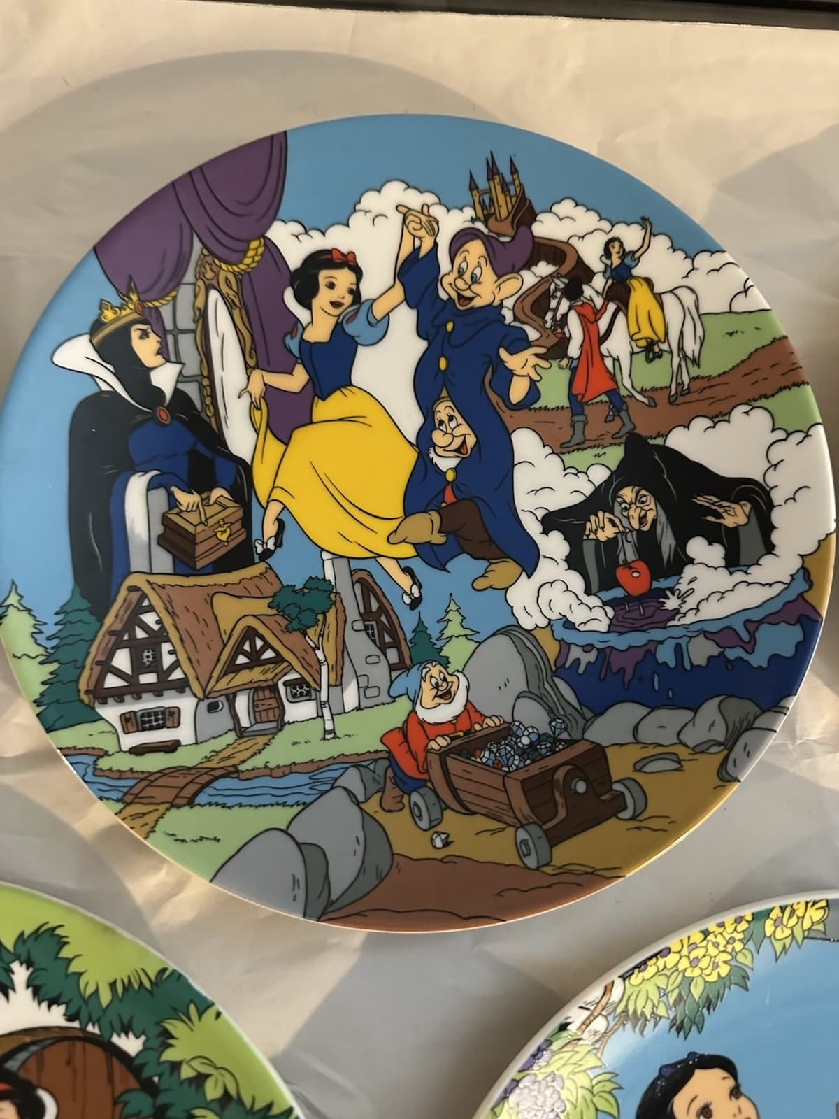 The Disney Collection Snow White Dwarfs First Edition Series Plates Lot of 5 6