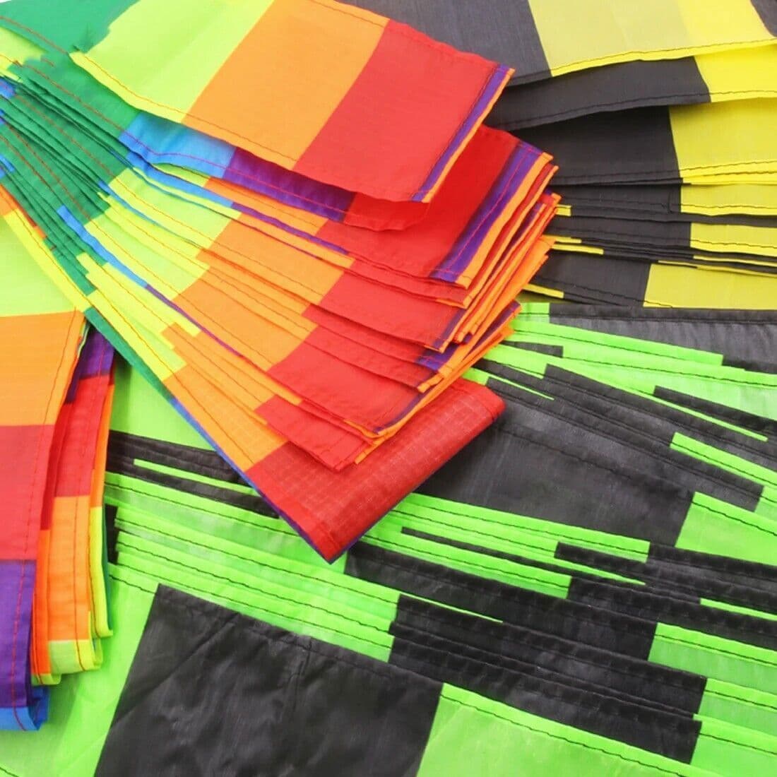 10M/32ft Black & Green & Rainbow Kite Tail for Single Line Kites Outdoor Toys 6