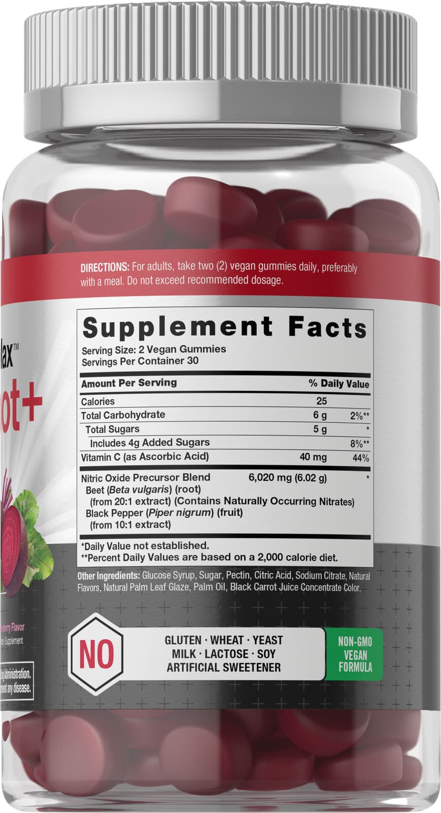 Nitric Oxide Beet Root | 60 Vegan Gummies | With Nitrates | by Horbaach 2