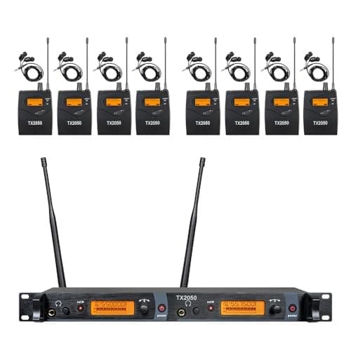 8 Bodypacks Wireless in Ear Monitor System 2 Channel Recording Headphone  2