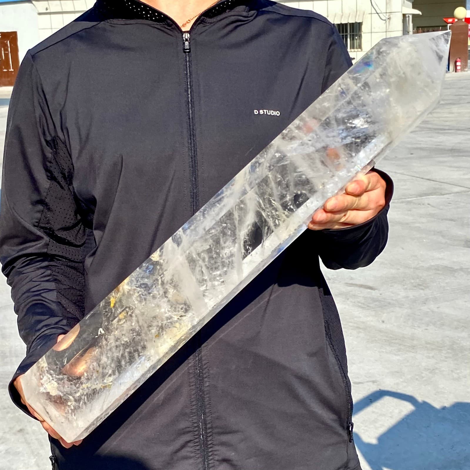 13.78LB Natural Clear Crystal Obelisk Quartz Energy Tower Point Reiki Healing