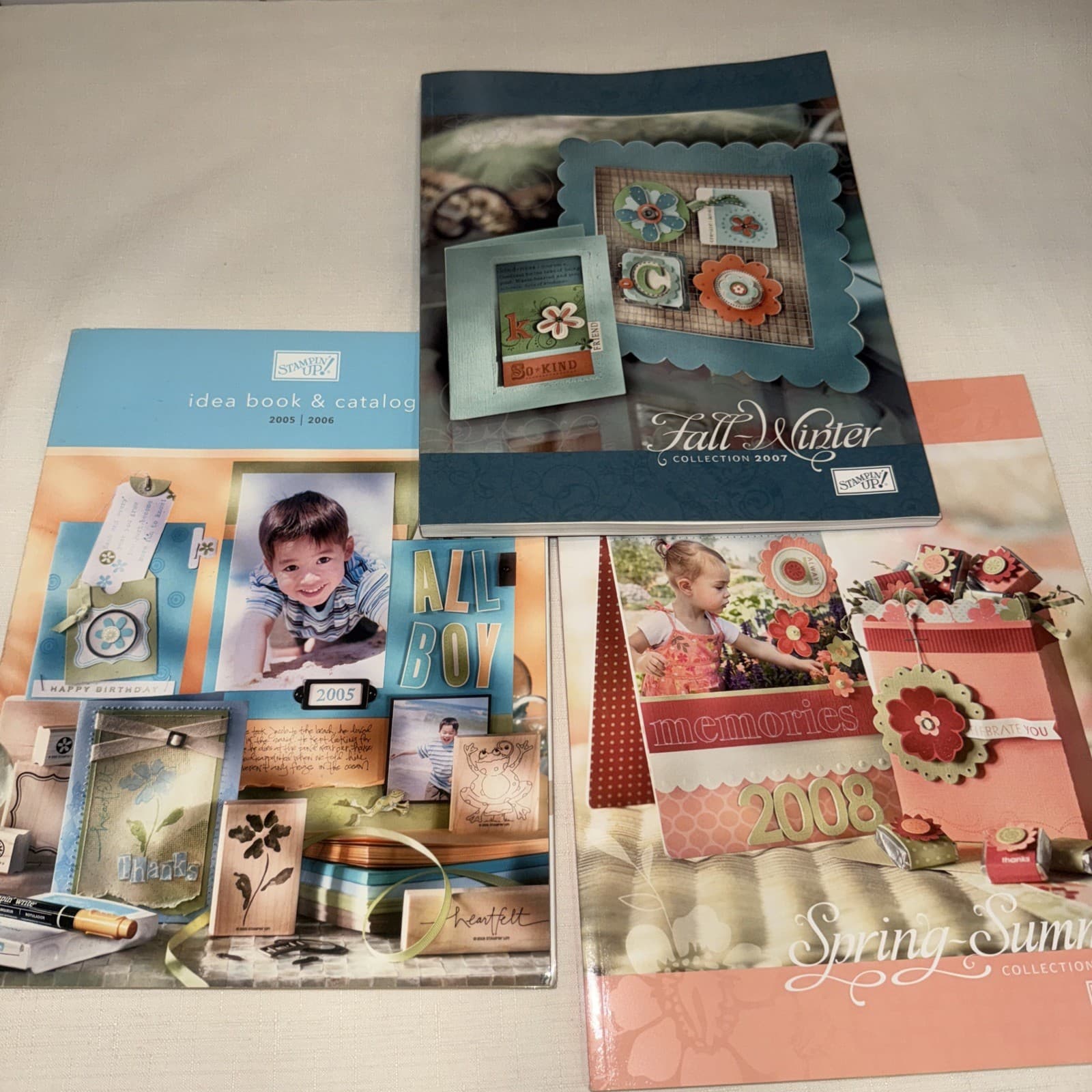 LOT of 3 Stampin’ Up idea book & catalog 2006 - 2008 vintage