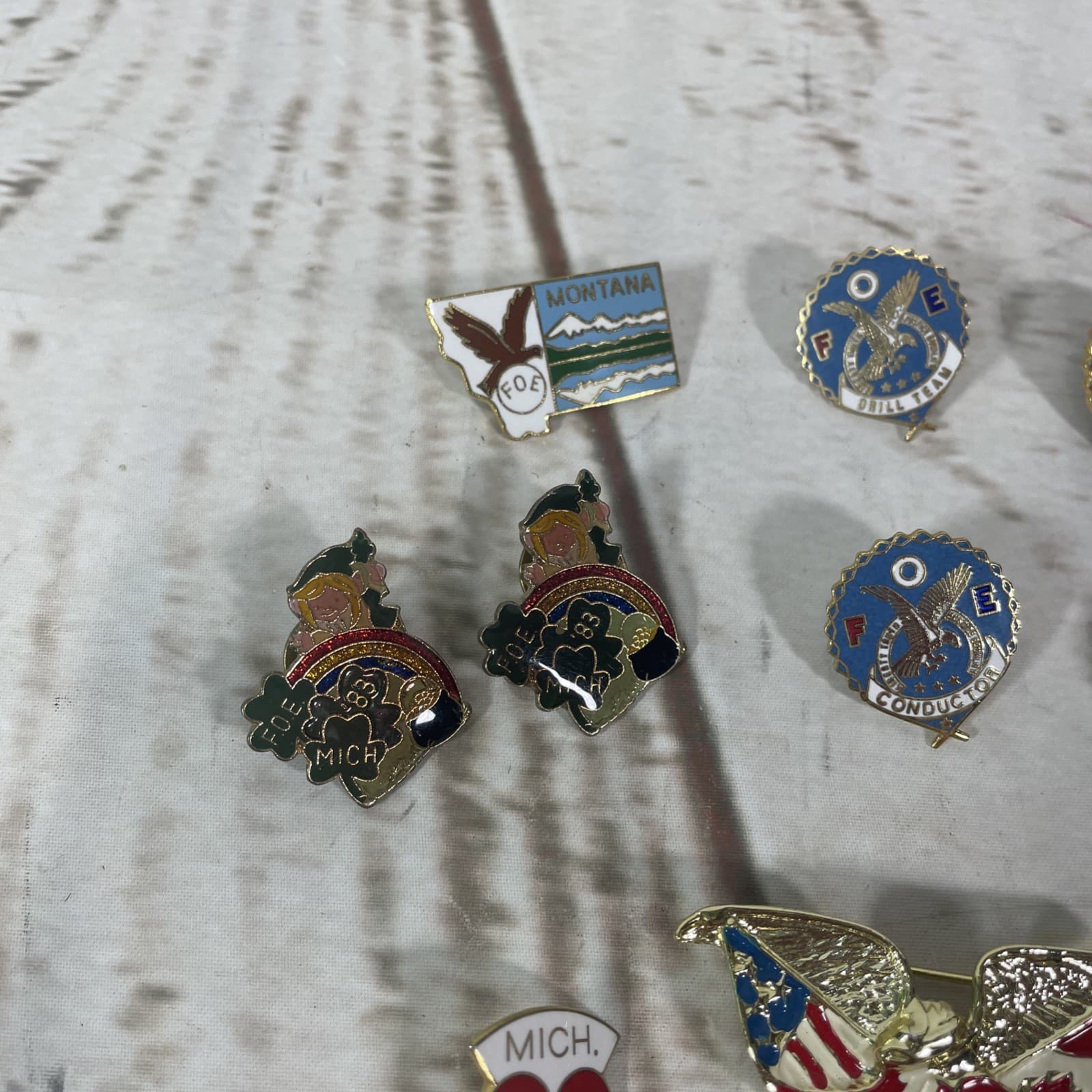 VTG Fraternal Order of Eagles FOE Enamel Lapel Pin Lot of 22 Chapter Convention 5