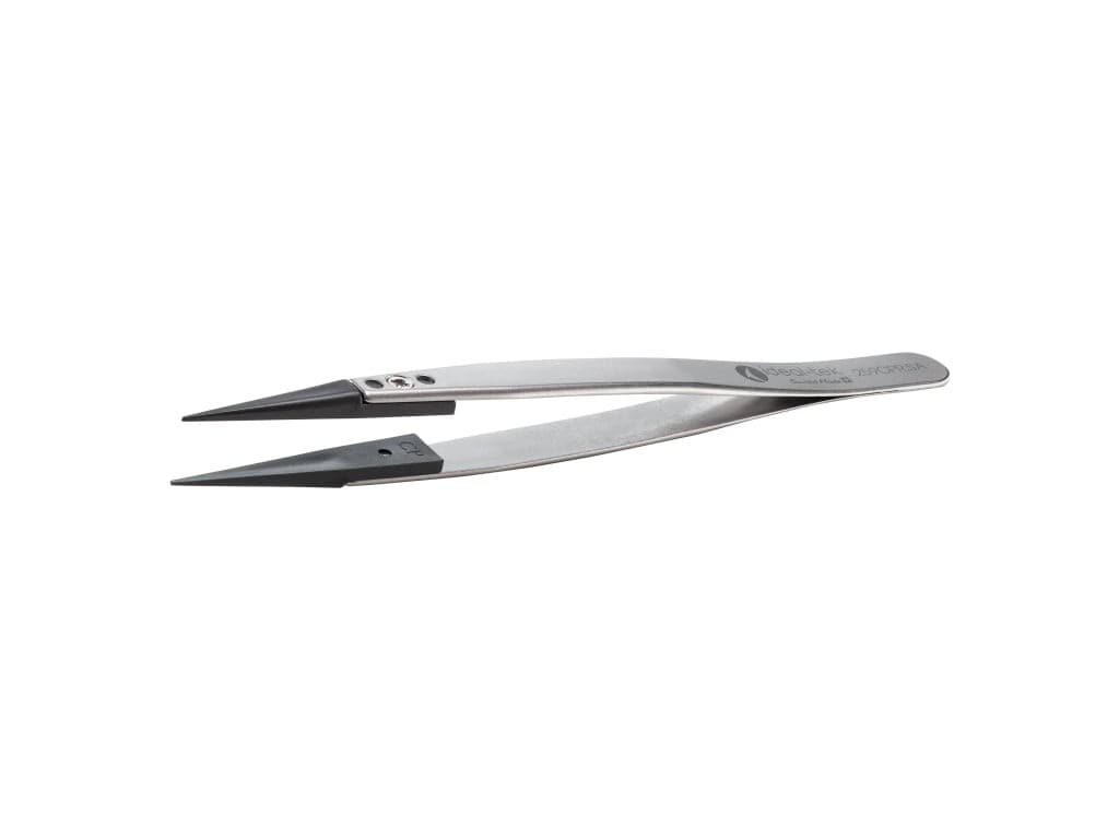 Ideal-Tek 259CPR.SA.1 - Plastic Replaceable Tip Tweezers, Carbon PEEK, Pointed