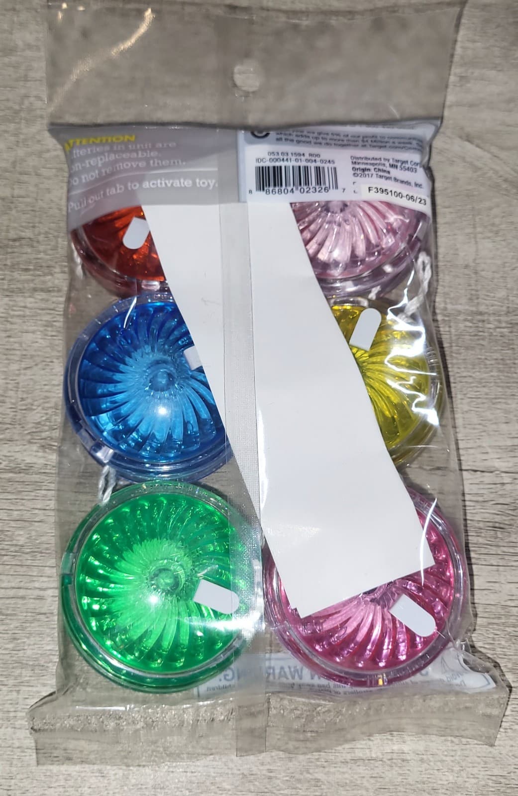 Spritz Yo Yo Set of 6 Light Up Colored Yo-Yo's Toy NEW 4