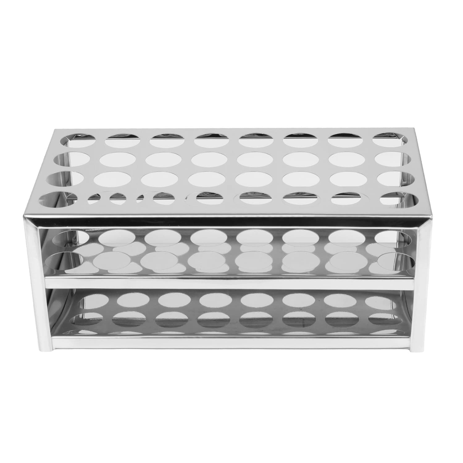 Test Tube Rack, 32-Hole Stainless Steel Test Tube Rack 0.89 Inches Tubes Acid... 3