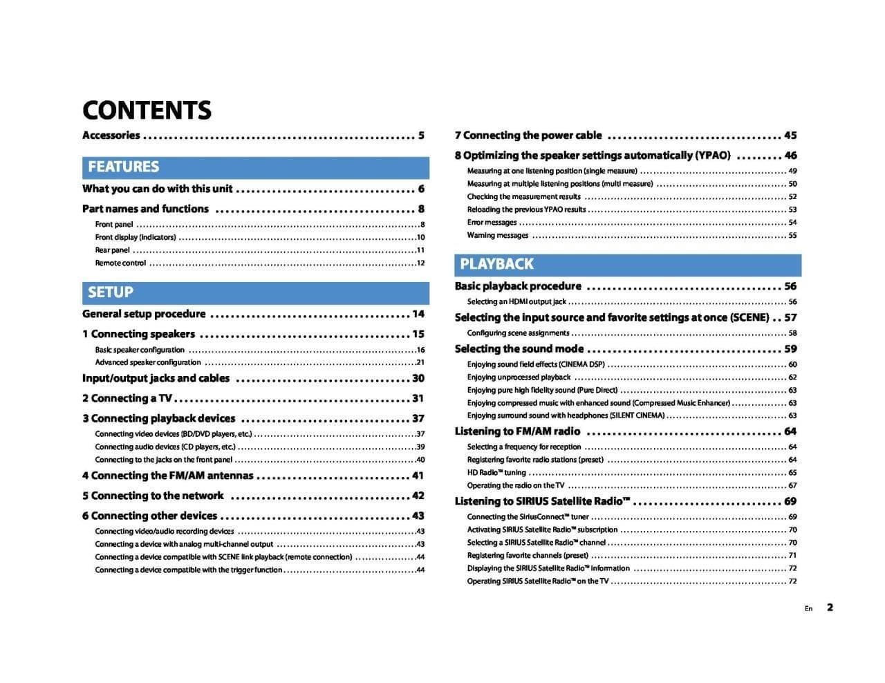 Yamaha RX-A3010 AV Receiver Manual Instructions User Guide Reprint 2