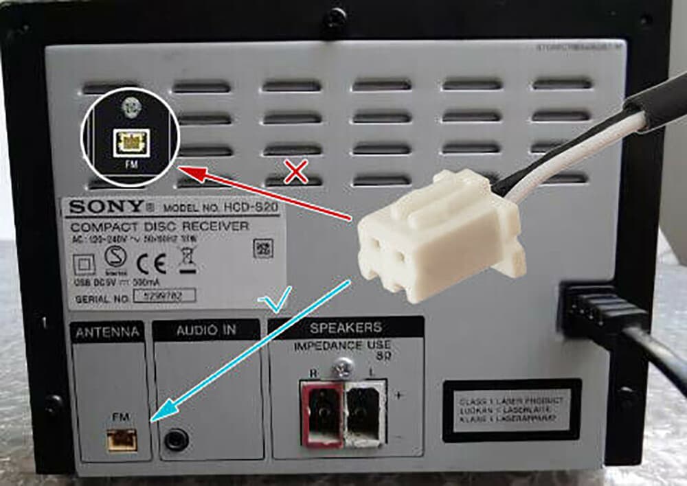 AM Antenna With 2-Pin Mini Connector AM Loop Antenna For iHome iP90 AM FM Radio 3