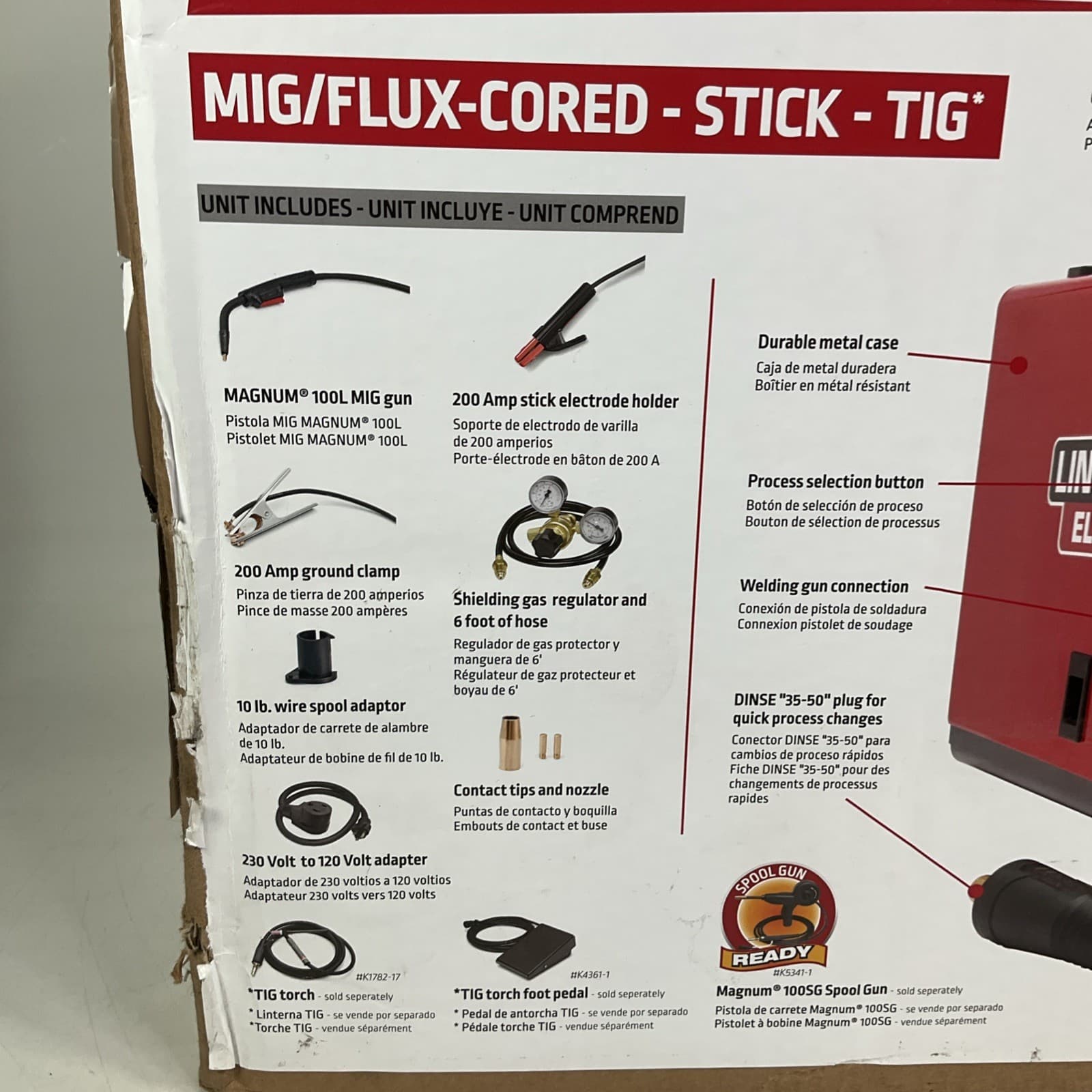 NEW Lincoln Electric K5257-1 Weld Pak 180i MP DV MIG Flux Cored Stick TIG Welder 3