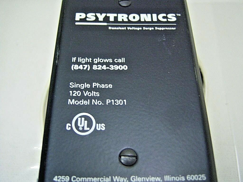 Psytronics P1301 Surge Suppressor Transient Voltage Single Phase 120V 2