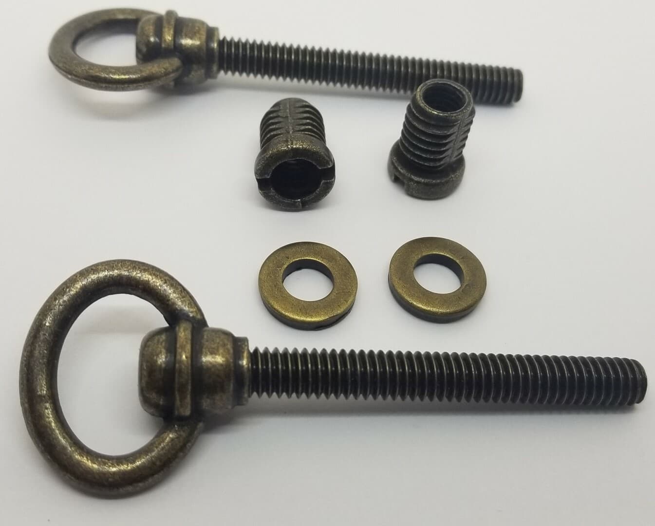 SMALL Antique Brass Steel Cheval Mirror Mount Set vintage retro old kit screws 4