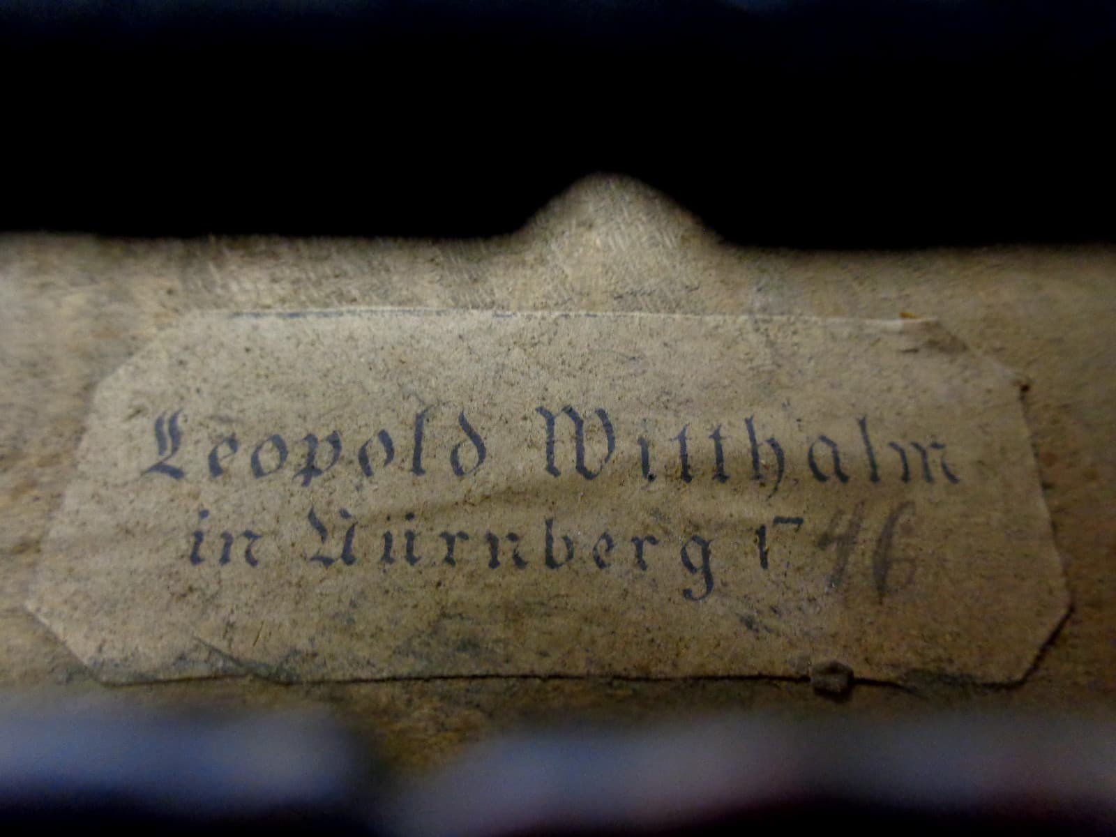 Vintage Leopold Witthalm  Violin Nurnberg Dated 1746 project for repair 4