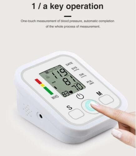 2024 Digital Automatic Blood Pressure Monitor Upper Arm BP Machine Heart Rate HP 6