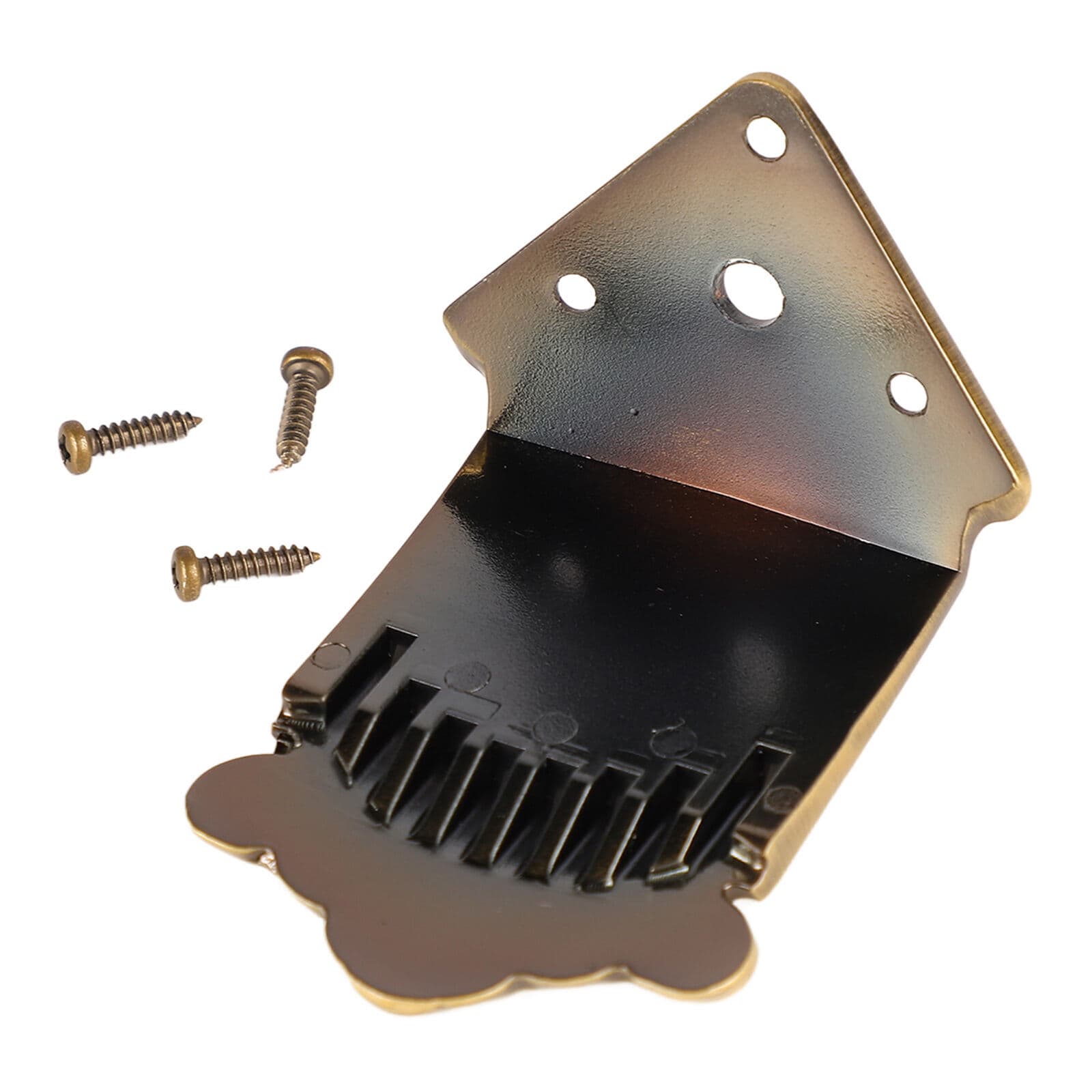 Bronze 8 String Mandolin Tailpiece Feather Pattern Metal Mandolin Music Part 3