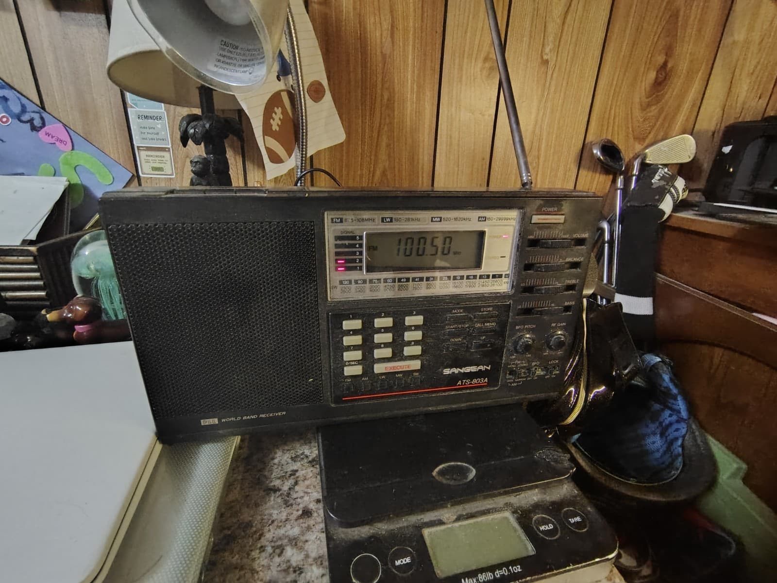 Sangean ATS-803A AM/FM/SW PLL Synthesized World Band Receiver Radio Battery & AC 4