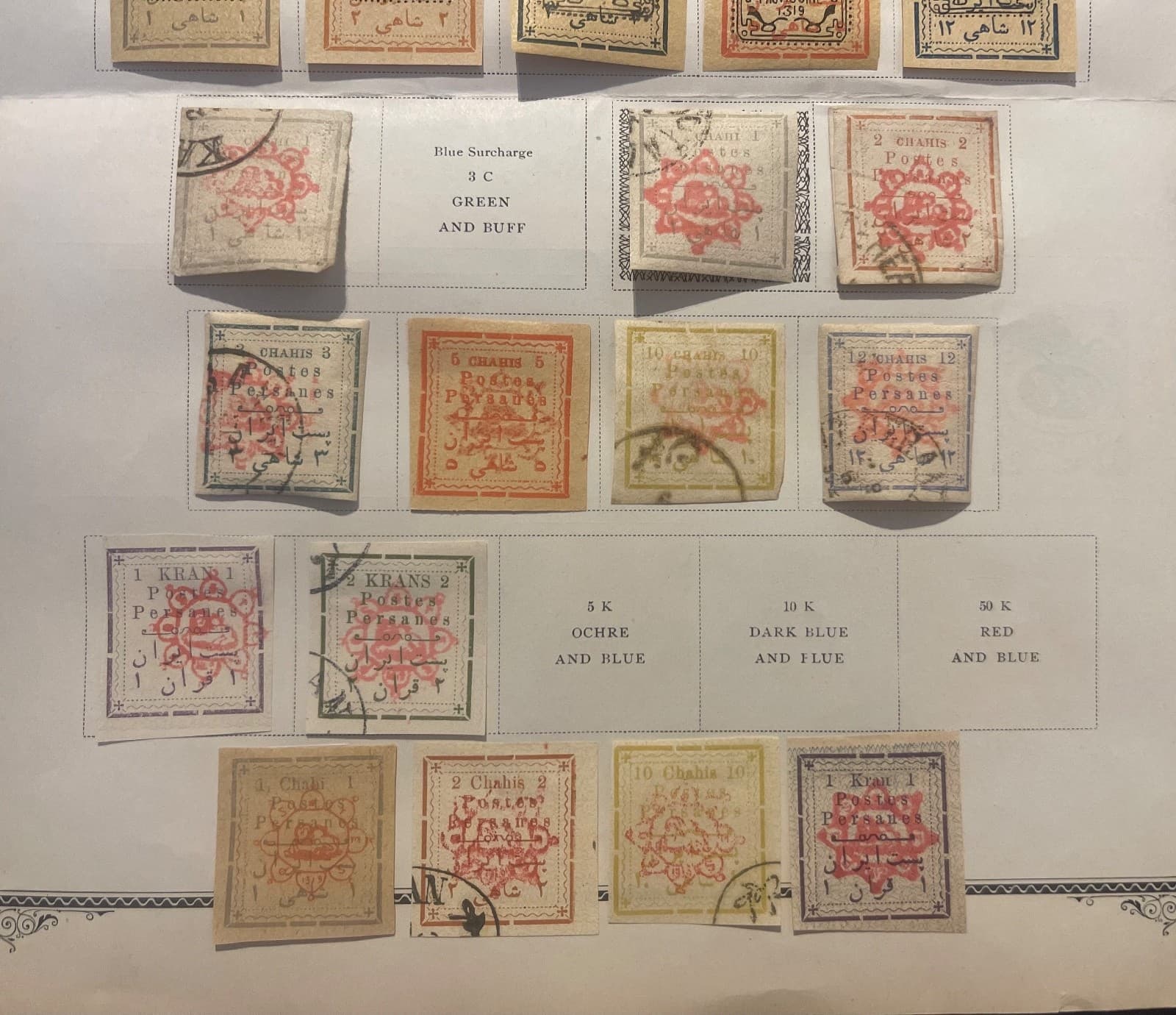 1902, One page of Provisional Issue Stamps, M and used H 3