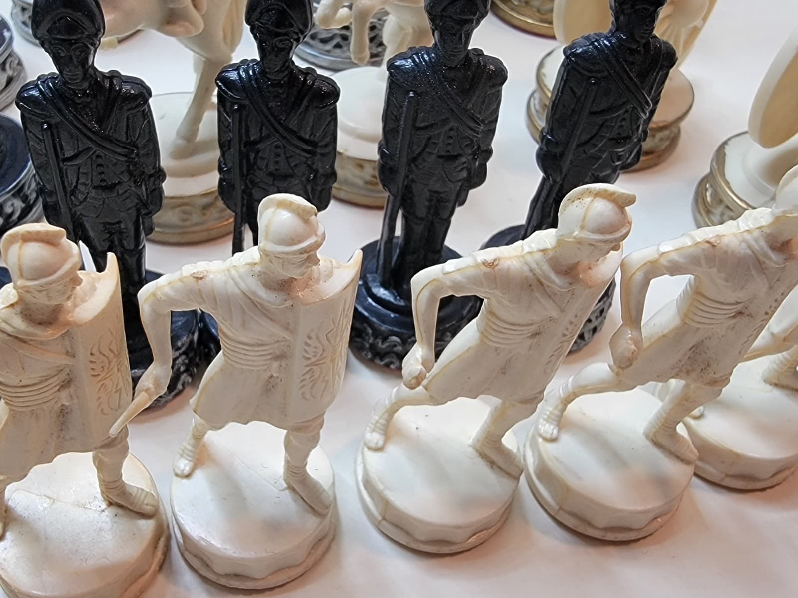 Old Revolutionary War Chess Pieces  Parts And Others Only 6