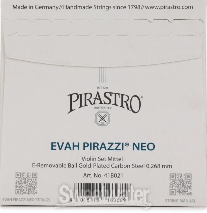 Pirastro Evah Pirazzi Neo Violin Strings - 4/4 Size 2