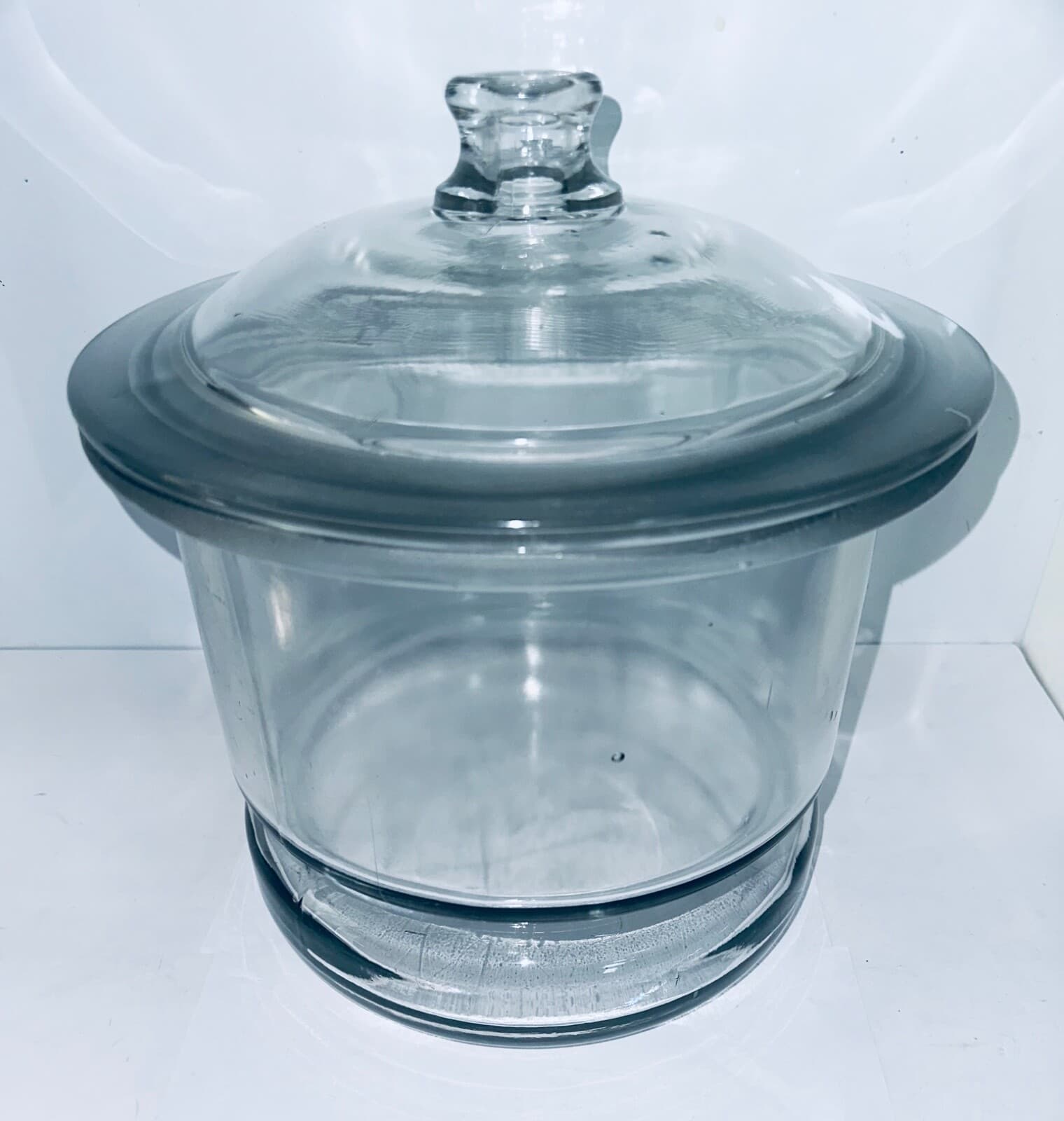 Circa 1960s RCA Labs Providence Large Glass Laboratory Desiccator Jar – Vacuum 6