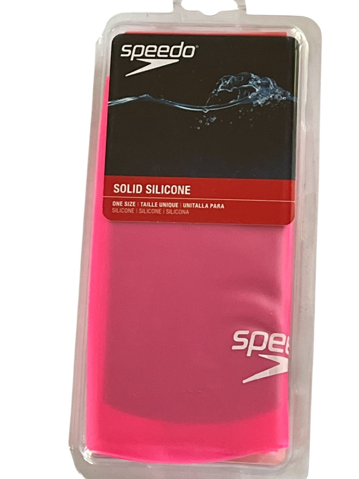 Speedo Unisex Adult Swim Cap Silcone Pink Lightweight Latex Free Easy On & Off