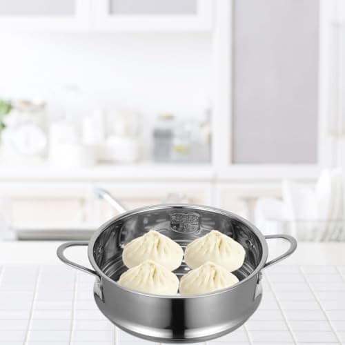  Stainless Steel Steamer Stackable Steamer Basket Steaming Insert 17.6X16X5.8CM 4
