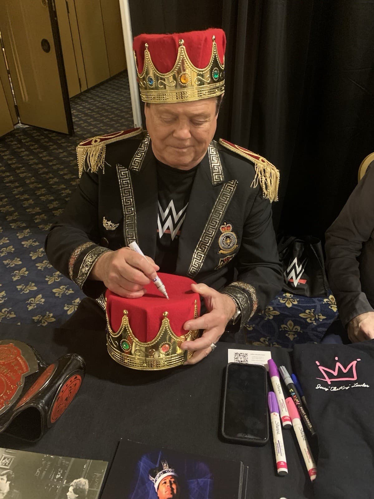 Jerry The King Lawler Signed Replica King Crown Royal Adult NOT WORN Autographed 4