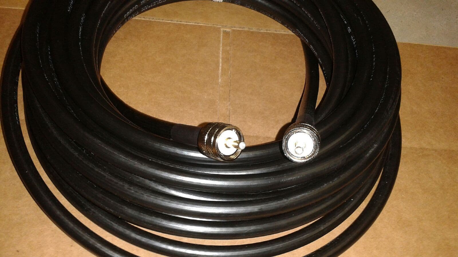 US MADE  RG-213/U   CB  Ham Radio  PL259 UHF to PL259 UHF coax cable 125 FT 2