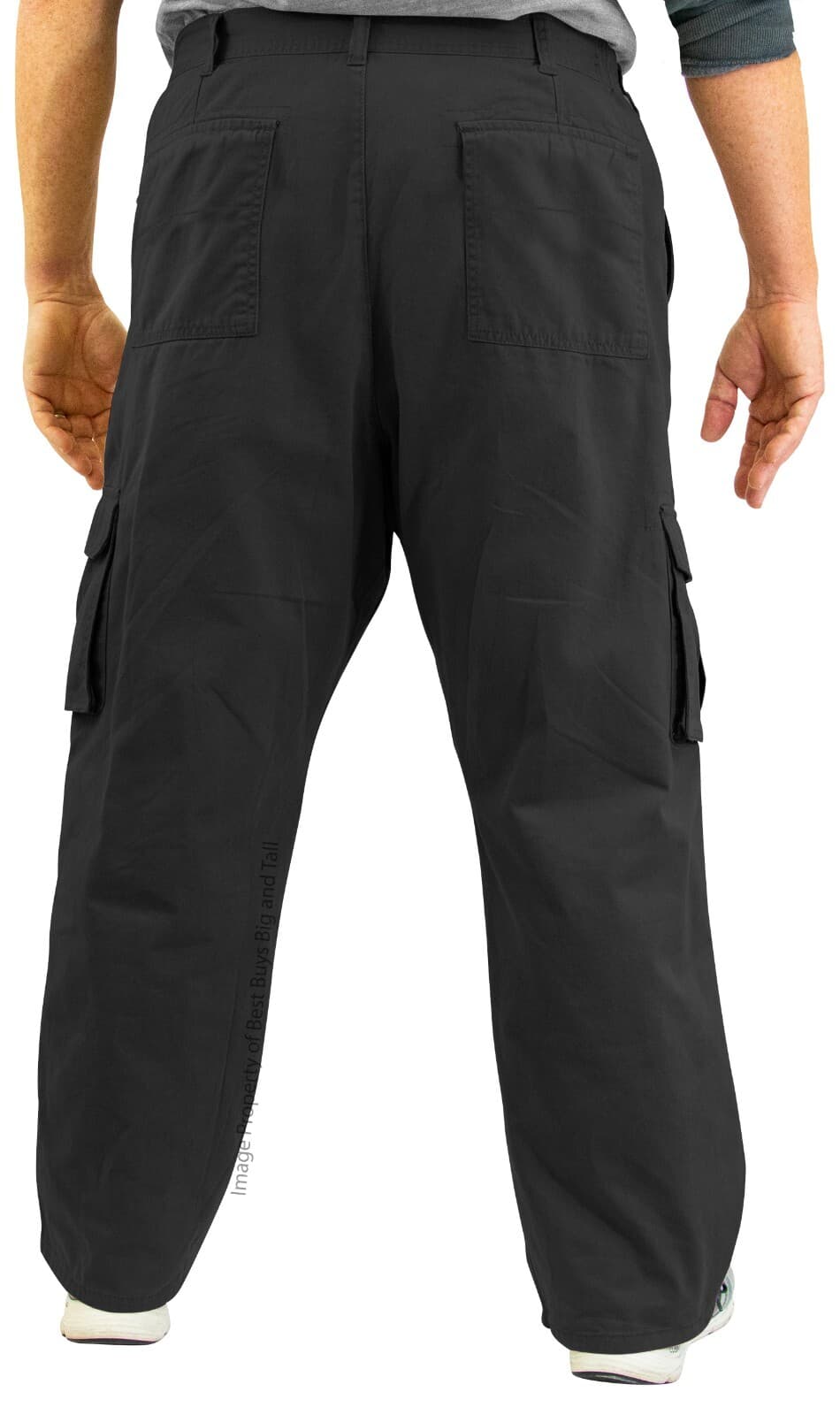 ROCXL Big & Tall Men's Cargo Pants Expandable Waist 100% Cotton Sizes 44 - 68 2
