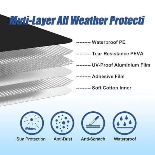 Waterproof Car Covers for 2010-2023 Chevy(Black) Custom Heavy Duty Camaro 4