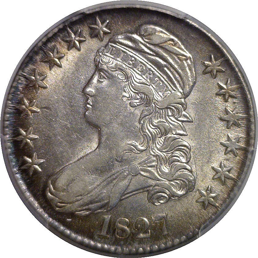 1827 Bust Half Dollar   PCGS AU-55 2