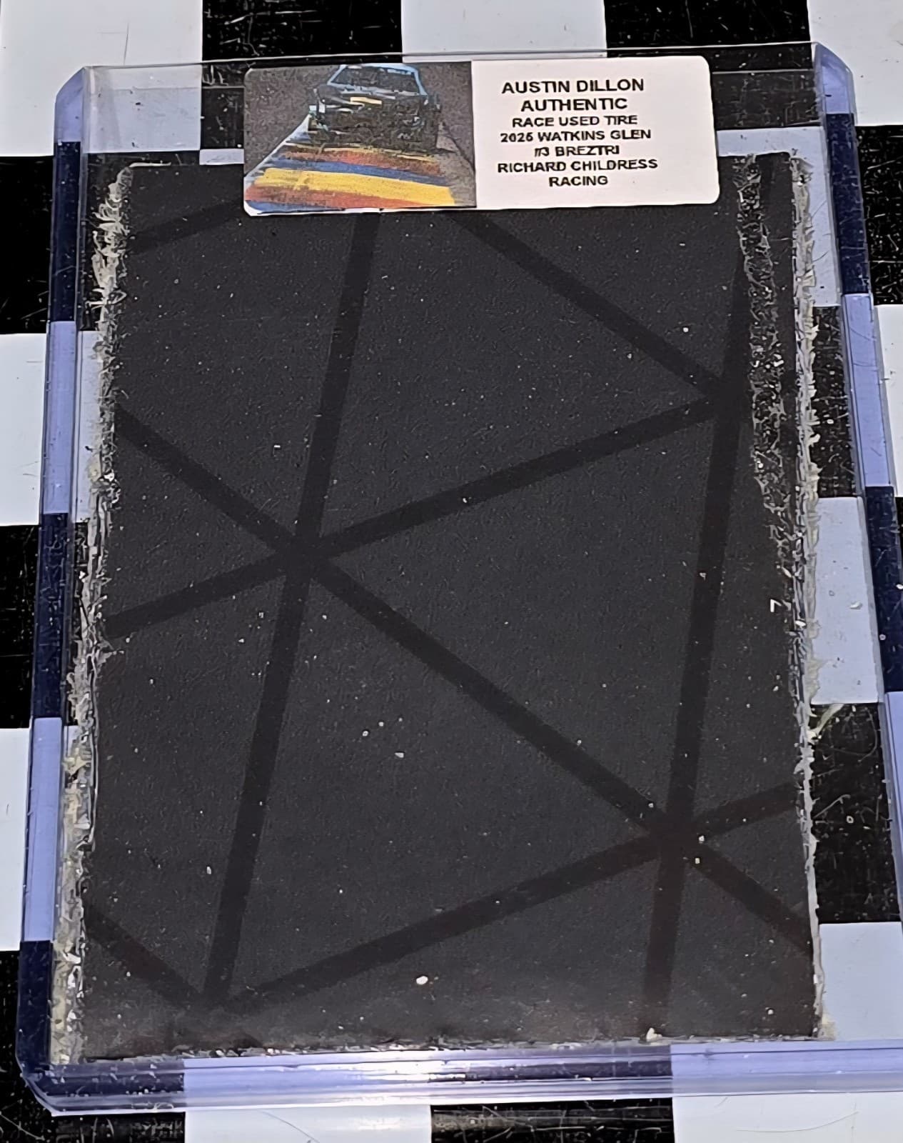 AUSTIN DILLON RACE USED COMPOSITE 2025 WATKINS GLEN #3 BREZTRI NASCAR RCR AD100