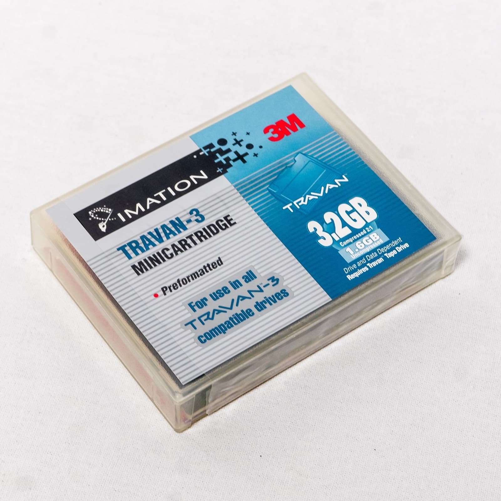 ⭐ NEW Imation Travan-3 3.2 GB Data Cartridge TR-3 Compatible - NOS -Sealed ⭐ 3
