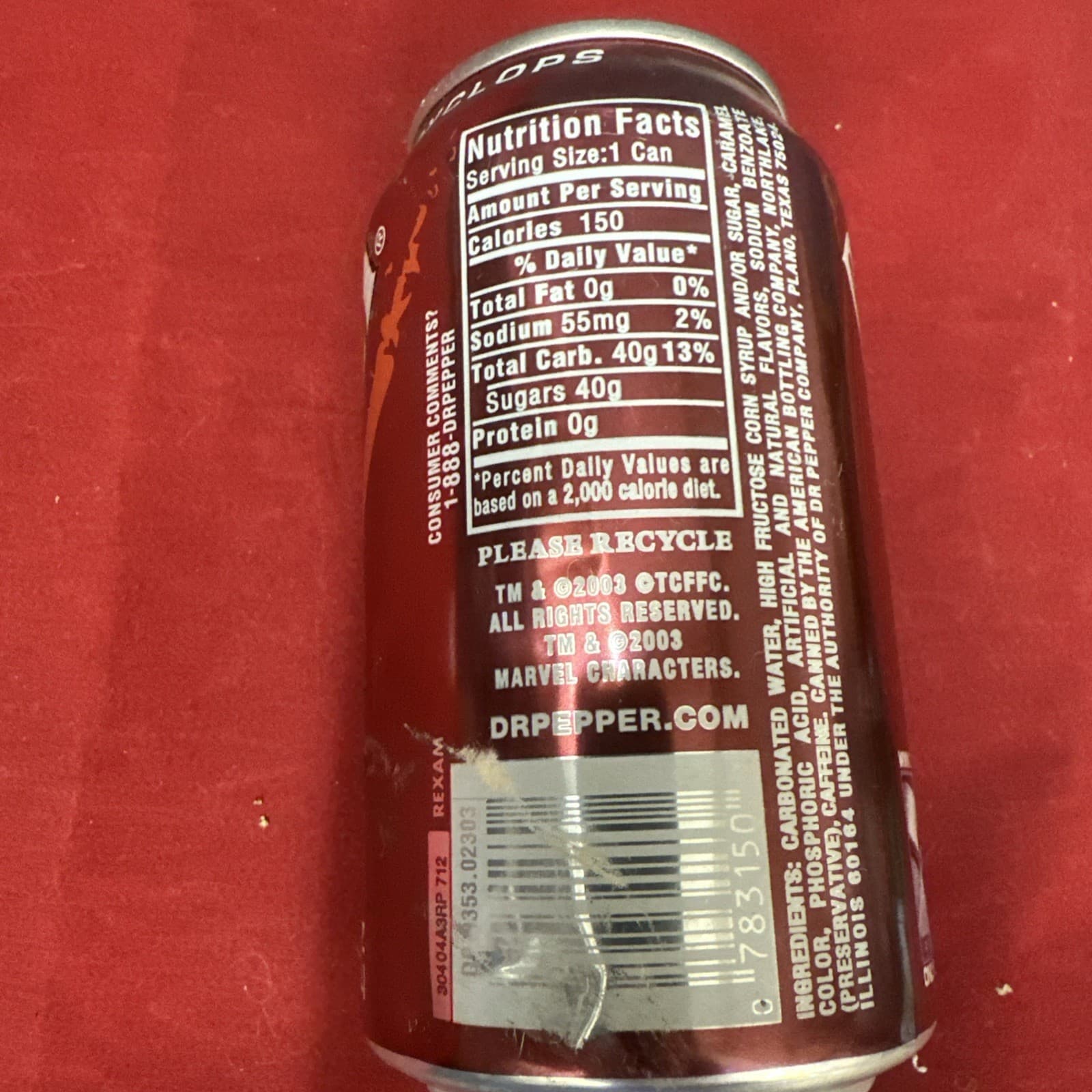 Dr. Pepper, Marvel X-Men Jean grey, Storm, Cyclops, 12 oz, empty soda can 3