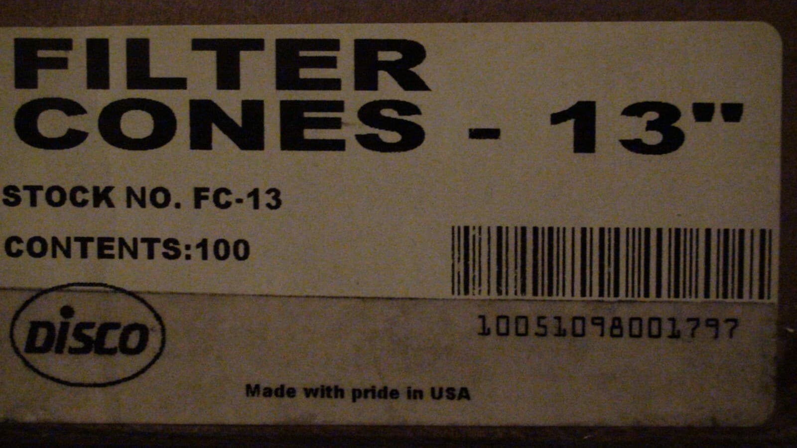 LUCKS DONUT FRYER 13" CONE FILTER BAGS PACK OF 100 3
