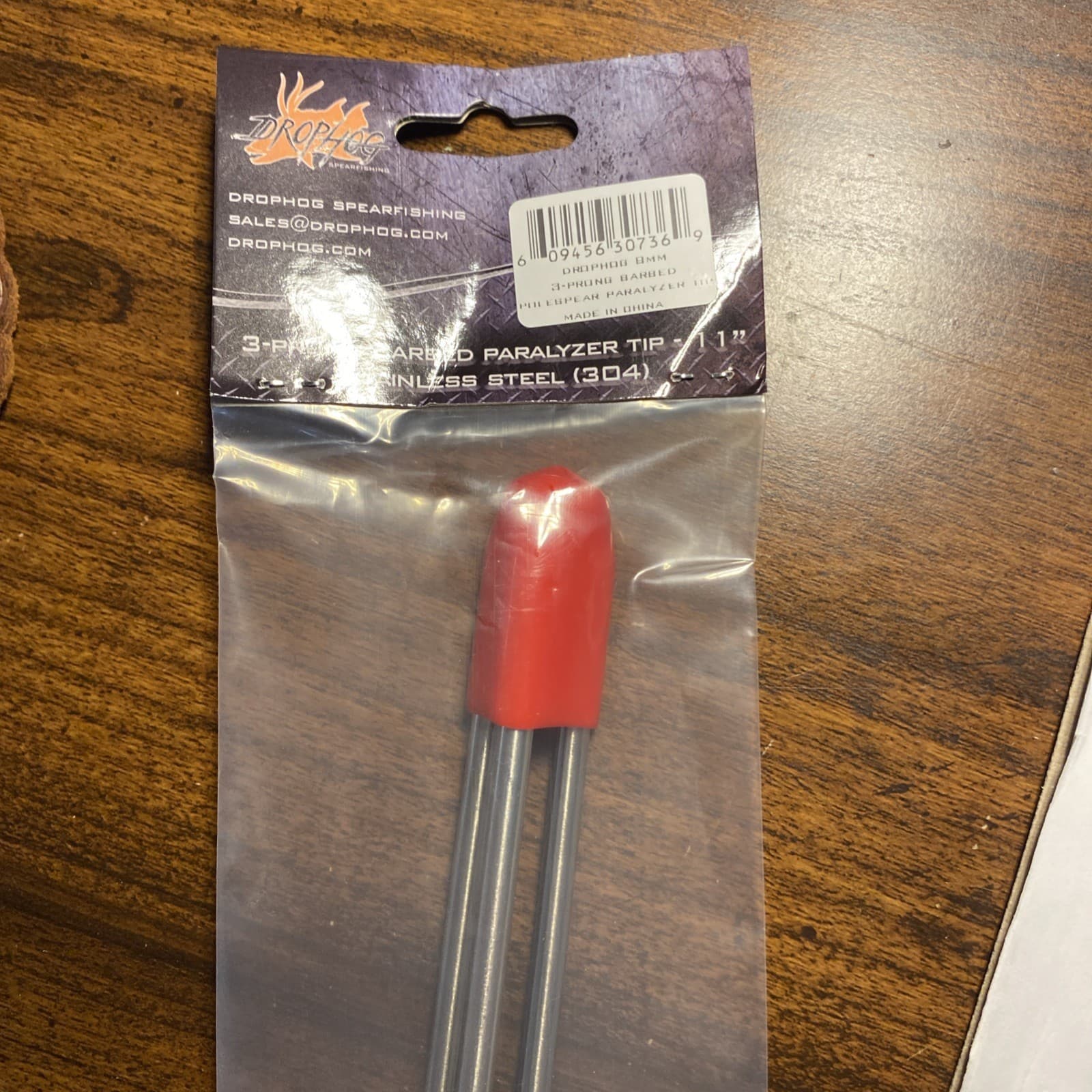 Scuba Spearfishing 11" Stainless Steel Pole Spear 3 Prong Paralyzer Tip 8mm 3